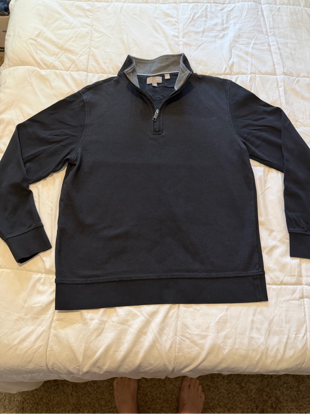 Ted Baker Men's Black Quarter-Zip Sweater